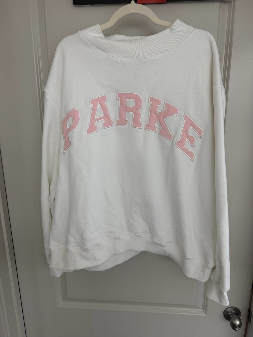 White and Pink Parke Sweater